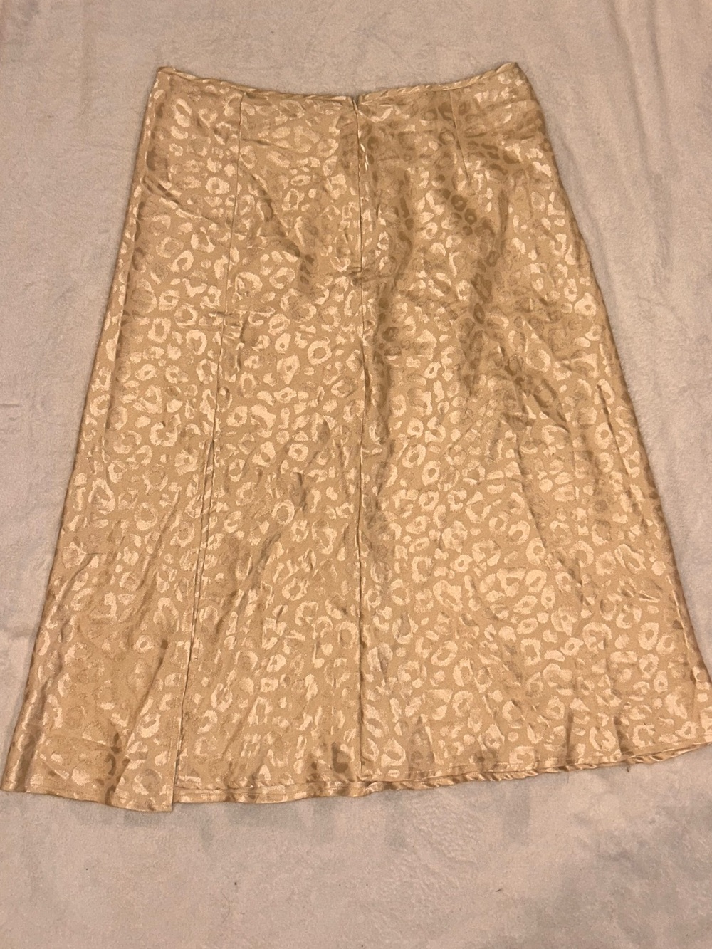 Fashion Nova Beige Animal-Print A-Line Skirt